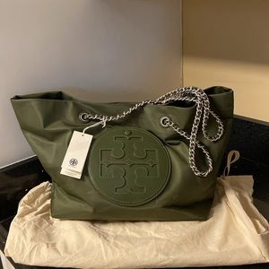 Tory Burch | Bags | Nwt Tory Burch Olive Green Ella Chain Nylon